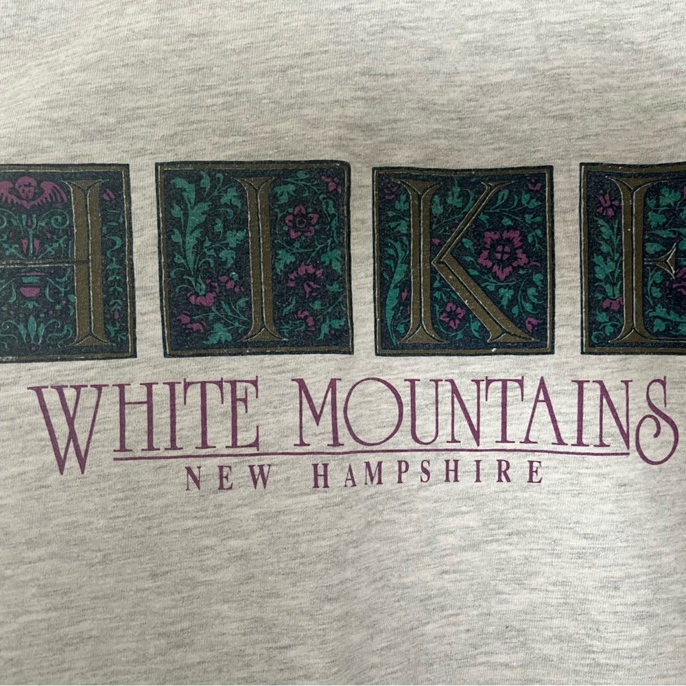 Vintage Dated 1992 New Hampshire Hike White Mountains T-Shirt
